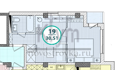 Квартира 30.51  стоимостью 2136000 рублей в Жилой Дом "Судак"    Крым  
