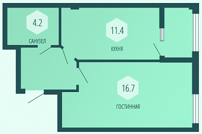 Квартира 39.80  стоимостью 2865600 рублей в Дом в ФОРОСЕ     Крым  